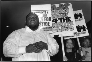 photo of Tom Robinson at a protest